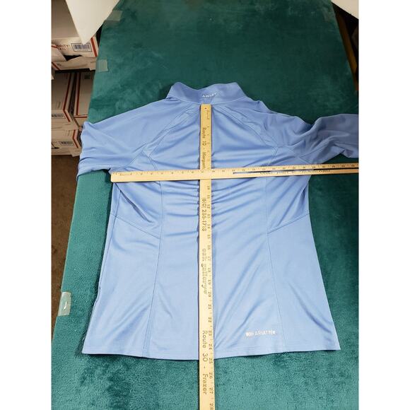 Ariat Tek Sweatshirt Size Large Womens Blue Performance Athletic Ladies Logo - Picture 6 of 8